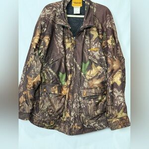 Whitewater Hunting Jacket Hooded Mossy Oak Breakup Men's Size 2XLt